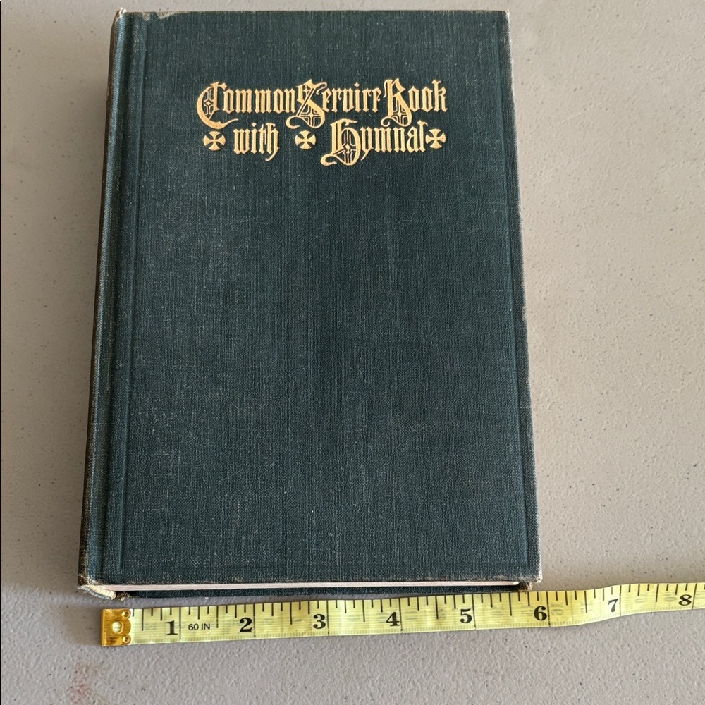Vintage Common Service Book with Hymnal - Black Cover,has a name on page